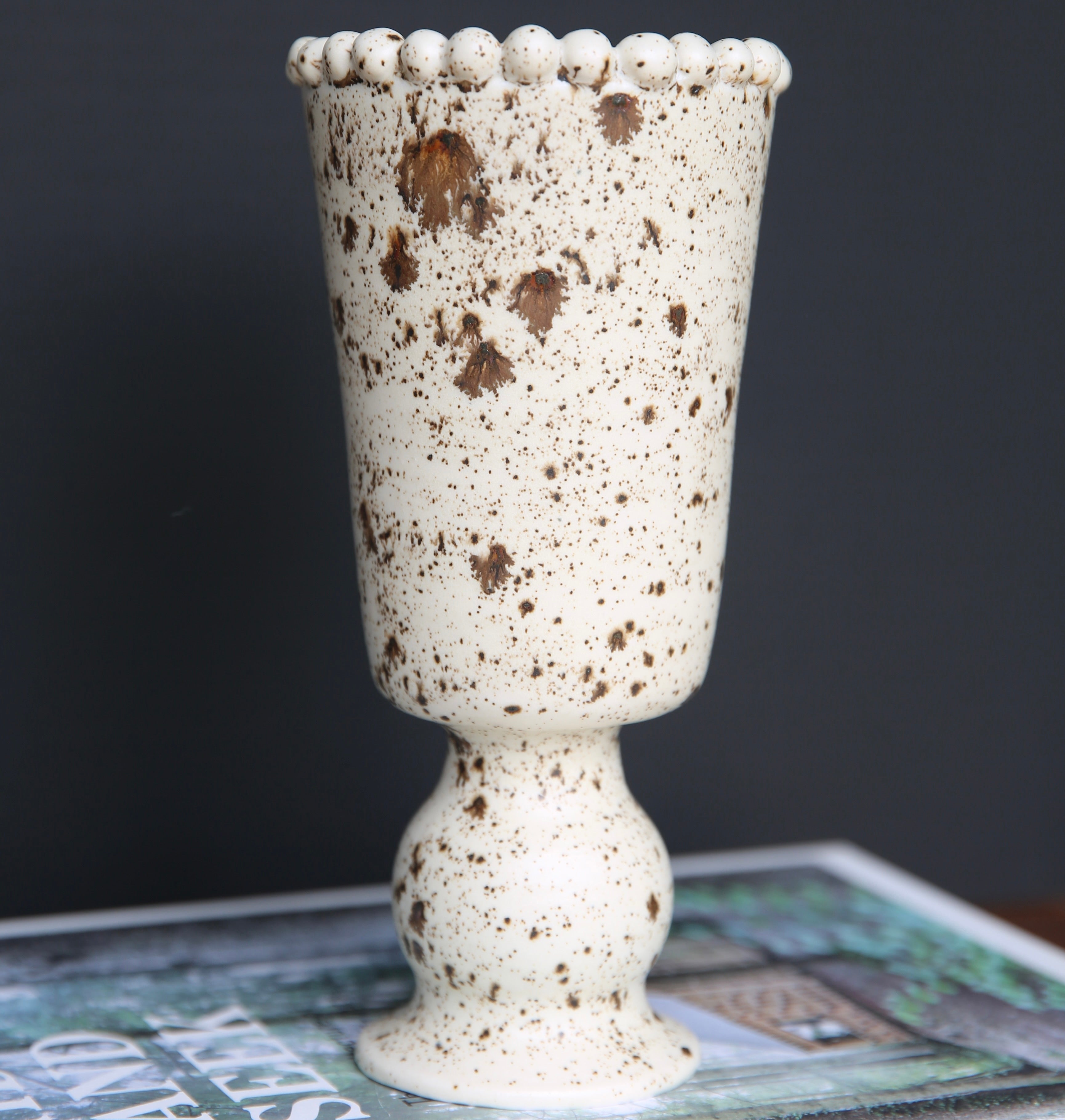 Brown Speckled Porcelain Vase